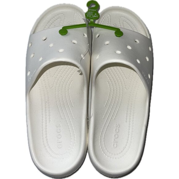 Crocs Slide Sandals Womens Size 12 Mens Size 10 White - Picture 2 of 5